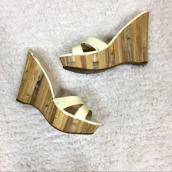 Prada Wooden Sandal Peep Toe Wedges - Picture 3 of 8